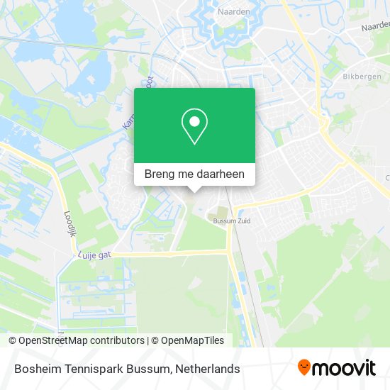 Bosheim Tennispark Bussum kaart