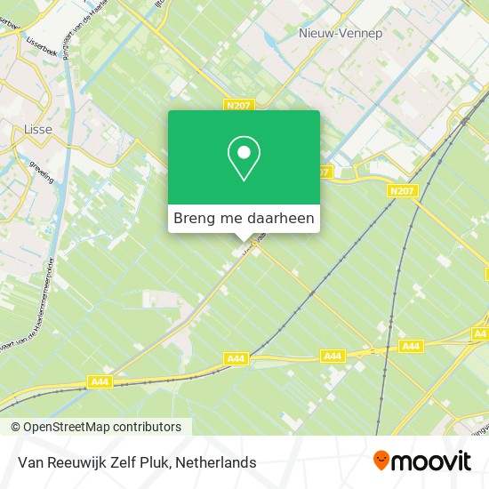 Van Reeuwijk  Zelf Pluk kaart