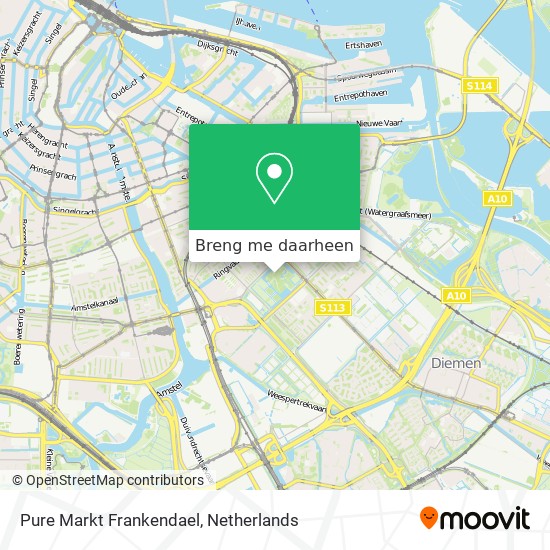 Pure Markt Frankendael kaart