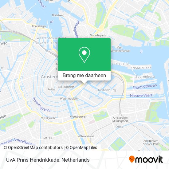 UvA Prins Hendrikkade kaart