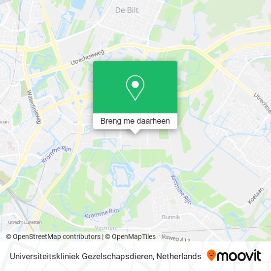 Universiteitskliniek Gezelschapsdieren kaart