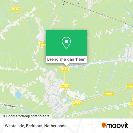 Westeinde, Berkhout kaart