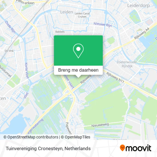 Tuinvereniging Cronesteyn kaart