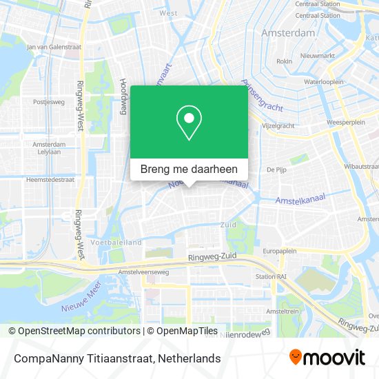 CompaNanny Titiaanstraat kaart