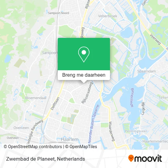 Zwembad de Planeet kaart
