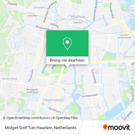 Midget Golf Tuin Haarlem kaart