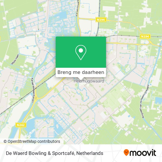 De Waerd Bowling & Sportcafé kaart