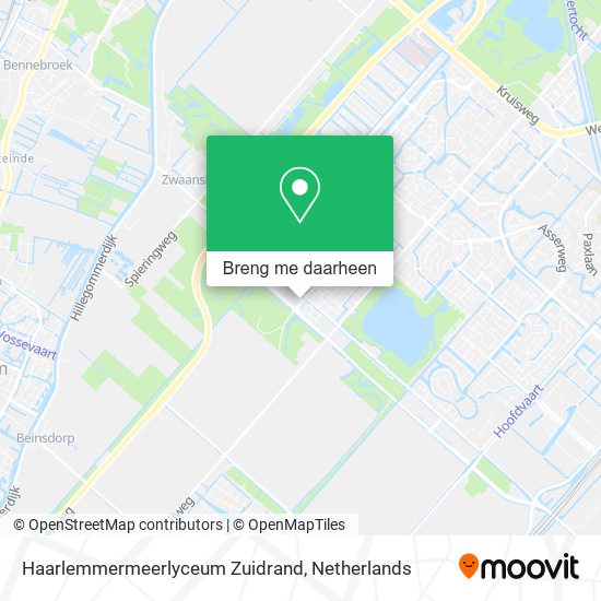 Haarlemmermeerlyceum Zuidrand kaart