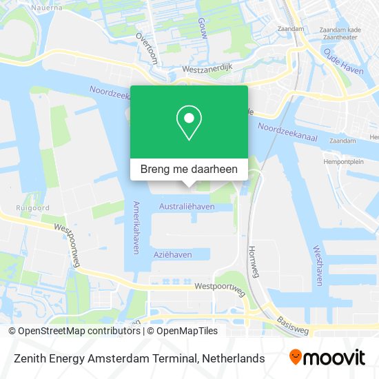Zenith Energy Amsterdam Terminal kaart