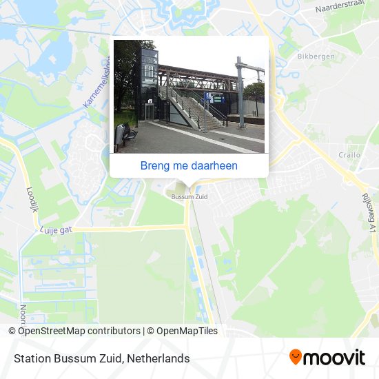 Station Bussum Zuid kaart