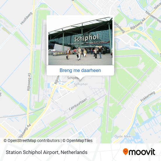 Station Schiphol Airport kaart