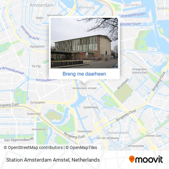 Station Amsterdam Amstel kaart