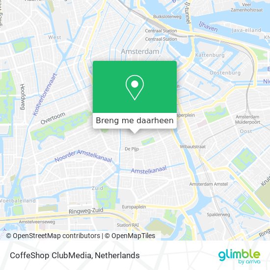 CoffeShop ClubMedia kaart
