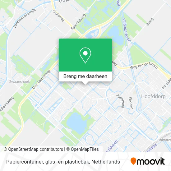 Papiercontainer, glas- en plasticbak kaart