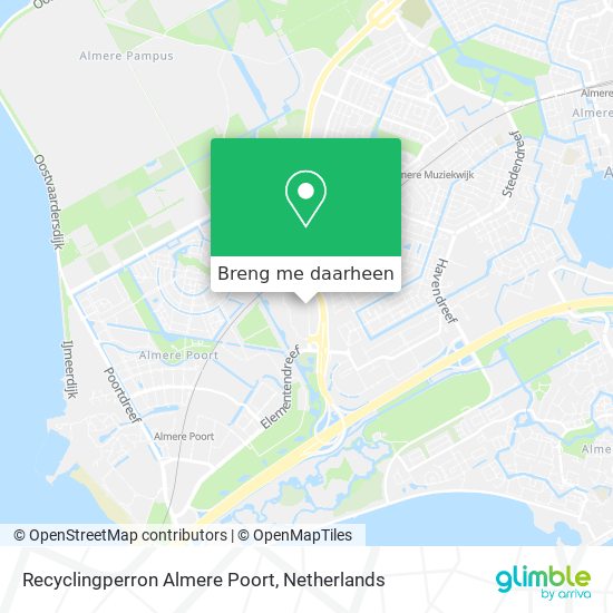 Recyclingperron Almere Poort kaart
