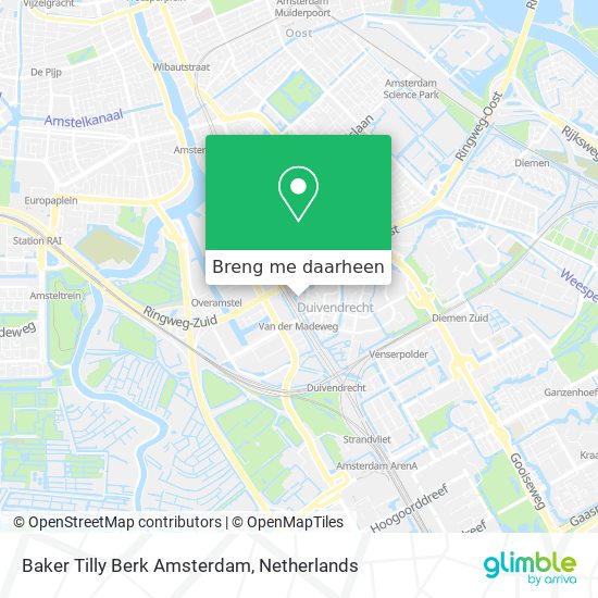 Baker Tilly Berk Amsterdam kaart