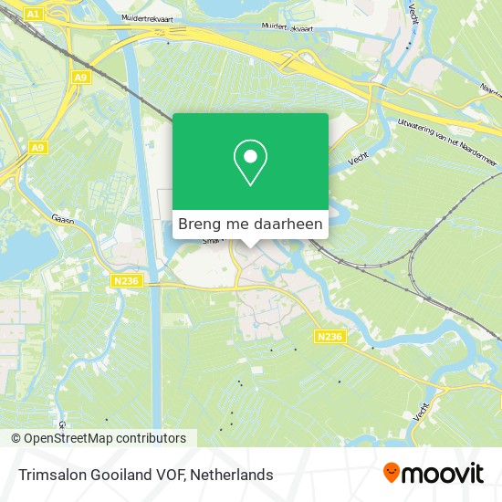 Trimsalon Gooiland VOF kaart