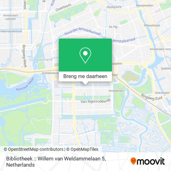Bibliotheek :: Willem van Weldammelaan 5 kaart