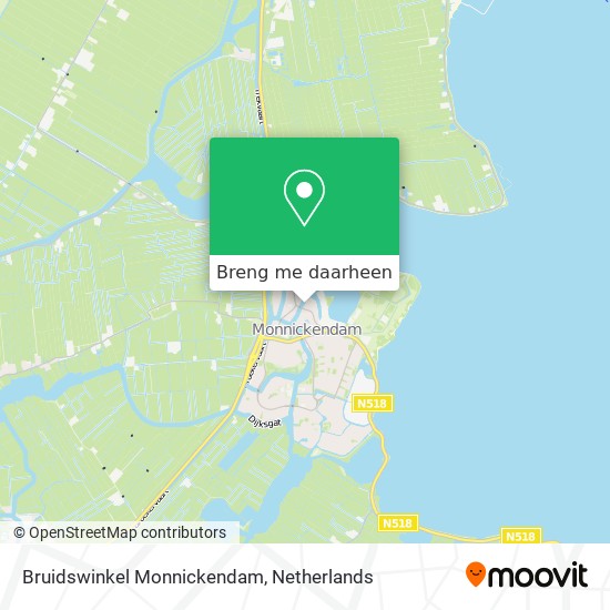 Bruidswinkel Monnickendam kaart