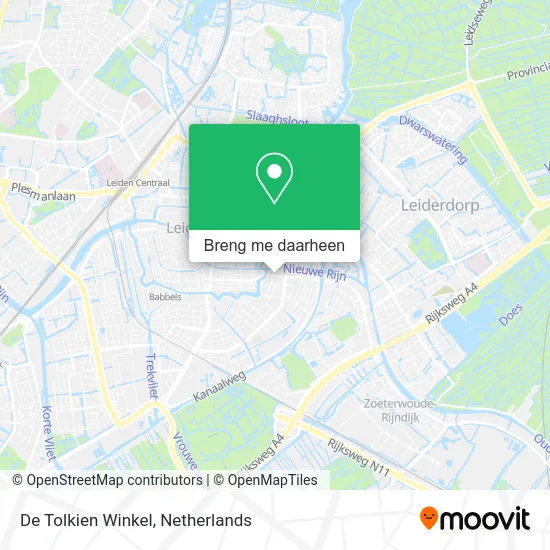 De Tolkien Winkel kaart