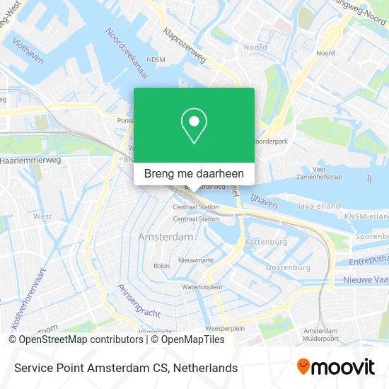 Service Point Amsterdam CS kaart