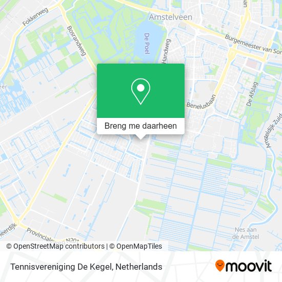 Tennisvereniging De Kegel kaart