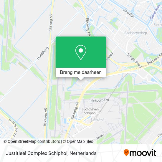 Justitieel Complex Schiphol kaart