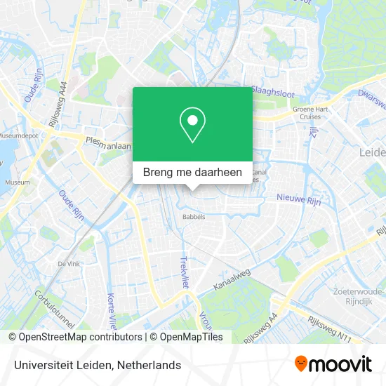 Universiteit Leiden kaart