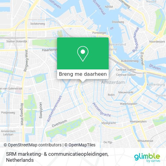 SRM marketing- & communicatieopleidingen kaart