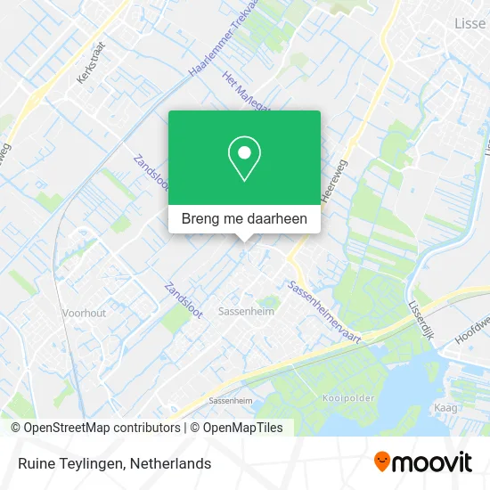 Ruine Teylingen kaart