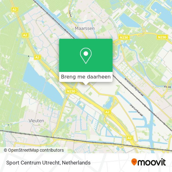 Sport Centrum Utrecht kaart