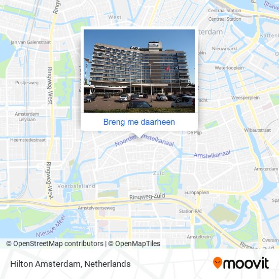 Hilton Amsterdam kaart