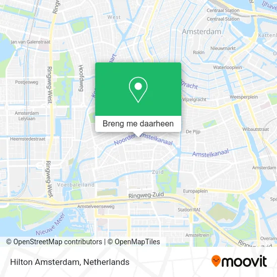 Hilton Amsterdam kaart