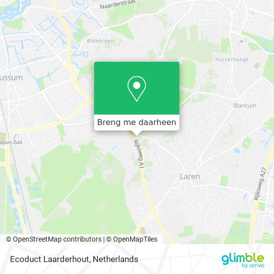 Ecoduct Laarderhout kaart