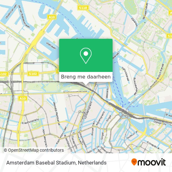 Amsterdam Basebal Stadium kaart