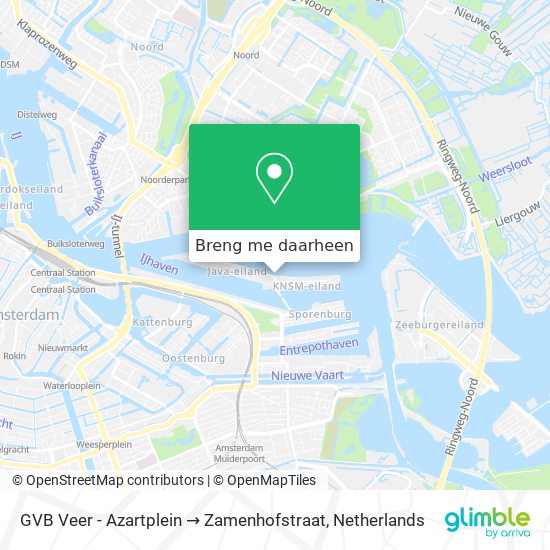 GVB Veer - Azartplein → Zamenhofstraat kaart