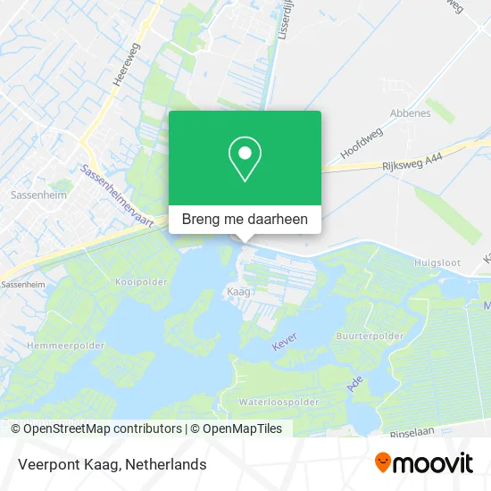 Veerpont Kaag kaart