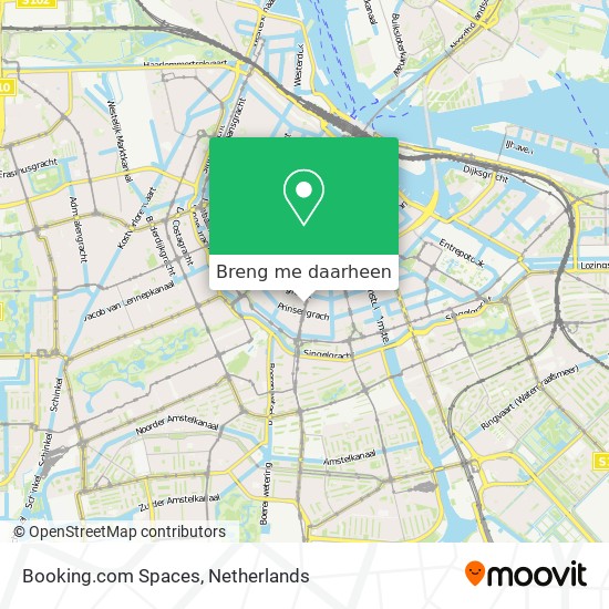 Booking.com Spaces kaart