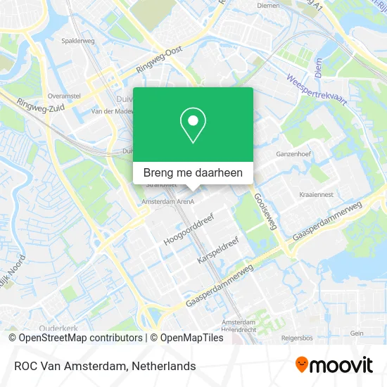 ROC Van Amsterdam kaart