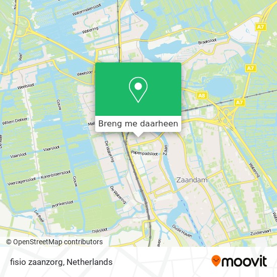 fisio zaanzorg kaart