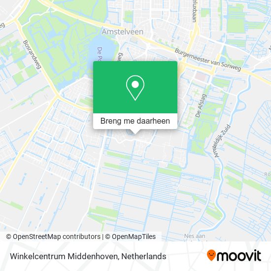 Winkelcentrum Middenhoven kaart