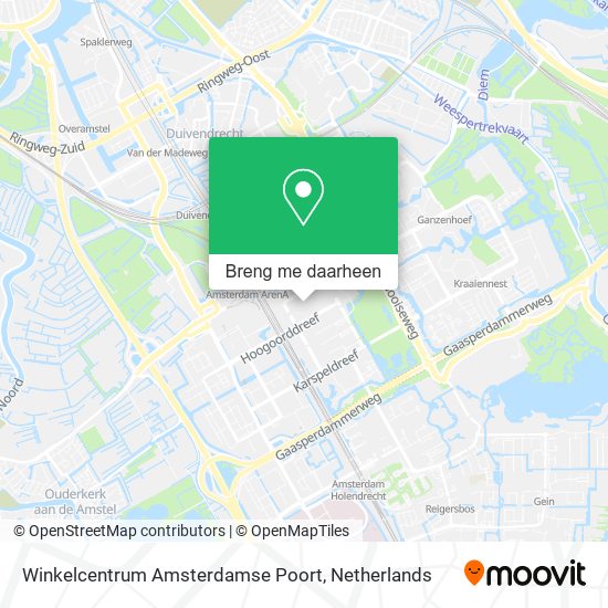 Winkelcentrum Amsterdamse Poort kaart