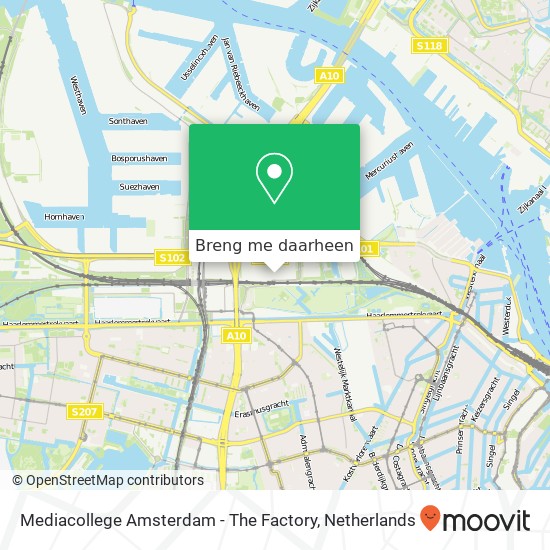 Mediacollege Amsterdam - The Factory kaart