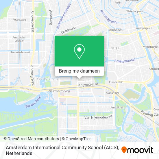 Amsterdam International Community School (AICS) kaart