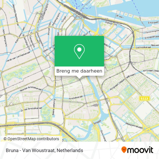 Bruna - Van Woustraat kaart