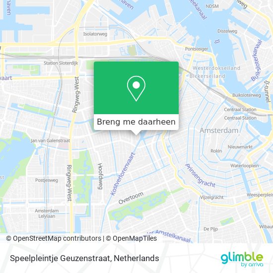 Speelpleintje Geuzenstraat kaart