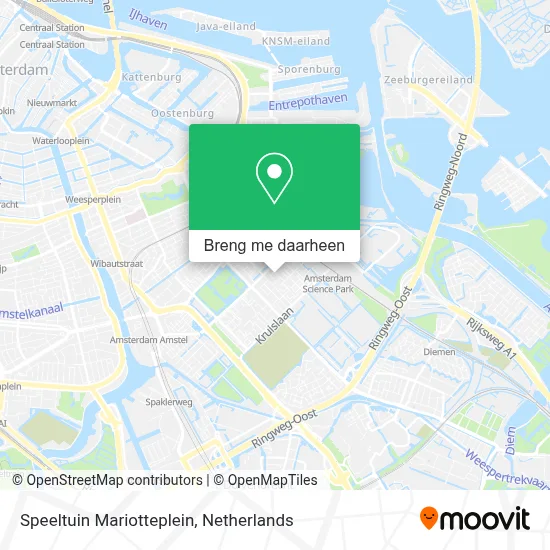 Speeltuin Mariotteplein kaart