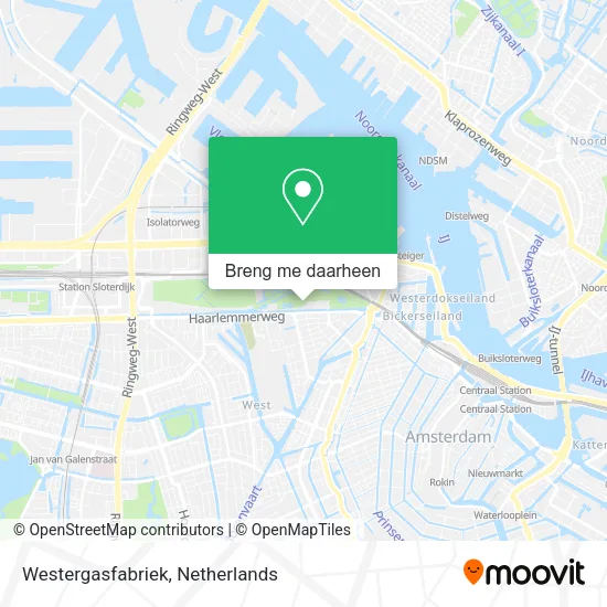Westergasfabriek kaart