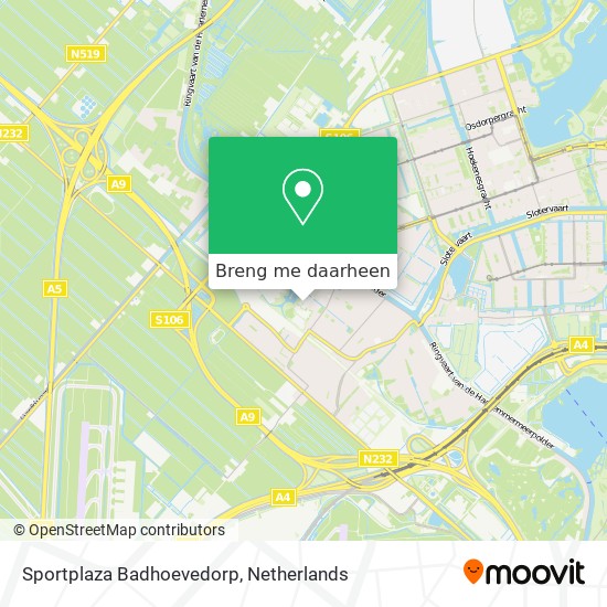 Sportplaza Badhoevedorp kaart