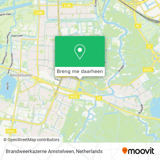Brandweerkazerne Amstelveen kaart